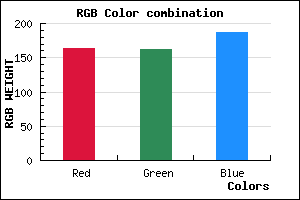 rgb background color #A3A2BB mixer
