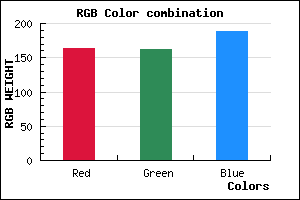 rgb background color #A3A2BC mixer