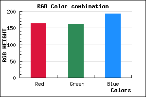 rgb background color #A3A2C1 mixer