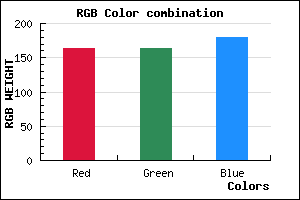 rgb background color #A3A3B3 mixer