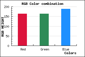 rgb background color #A3A3BD mixer