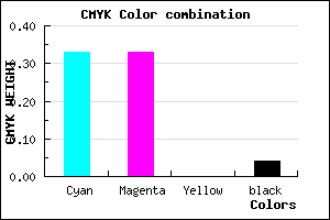 #A3A3F5 color CMYK mixer