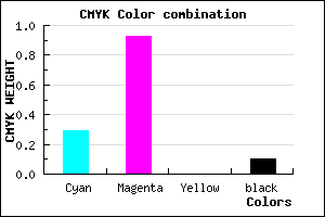 #A311E5 color CMYK mixer