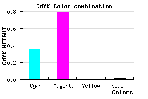 #A334FA color CMYK mixer
