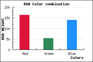 rgb background color #A3368C mixer
