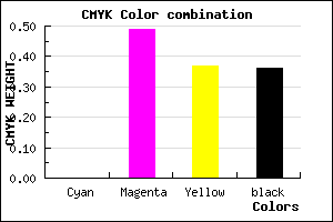 #A35367 color CMYK mixer