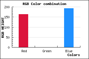 rgb background color #A400C1 mixer