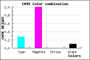 #A400E5 color CMYK mixer