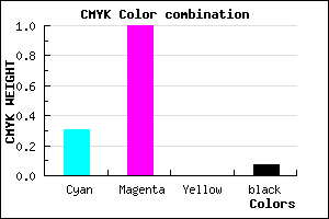 #A400EC color CMYK mixer