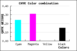 #A494D8 color CMYK mixer