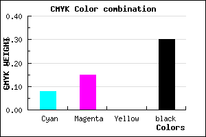 #A498B2 color CMYK mixer