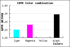 #A498B6 color CMYK mixer