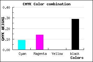 #A49AB4 color CMYK mixer