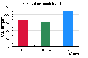 rgb background color #A49BDE mixer