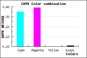 #A49BFD color CMYK mixer