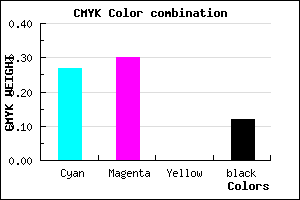 #A49DE1 color CMYK mixer