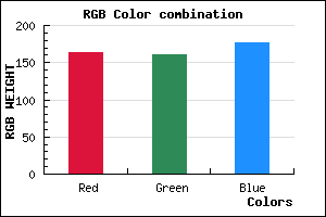 rgb background color #A4A0B0 mixer