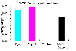 #A4A1D3 color CMYK mixer