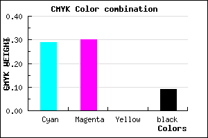 #A4A2E7 color CMYK mixer