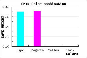 #A4A2FE color CMYK mixer