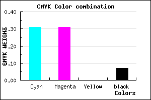 #A4A4EE color CMYK mixer