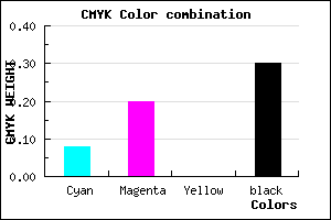 #A58FB3 color CMYK mixer