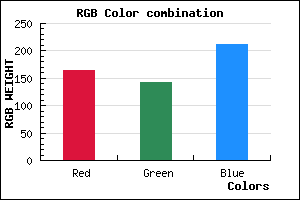 rgb background color #A58FD3 mixer