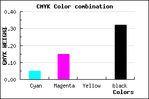 #A594AE color CMYK mixer