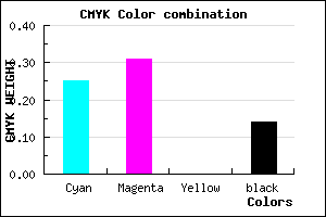 #A597DB color CMYK mixer