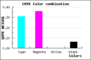 #A59AF0 color CMYK mixer