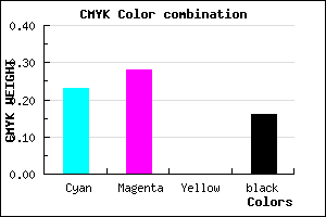 #A59BD6 color CMYK mixer
