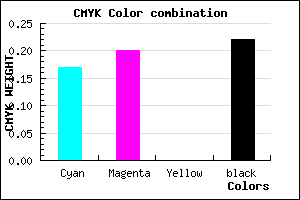 #A59FC7 color CMYK mixer