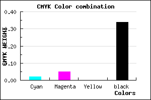 #A5A0A8 color CMYK mixer