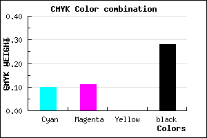 #A5A2B7 color CMYK mixer