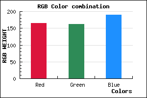 rgb background color #A5A2BE mixer