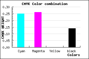 #A5A2DB color CMYK mixer