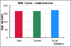 rgb background color #A5A5AB mixer