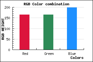 rgb background color #A5A5C7 mixer