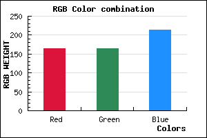 rgb background color #A5A5D5 mixer