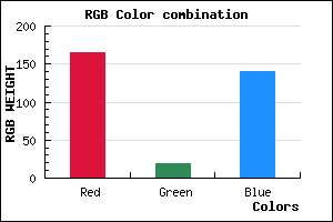 rgb background color #A5138C mixer