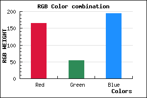 rgb background color #A536C2 mixer