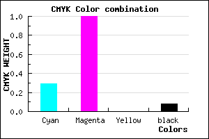 #A600EB color CMYK mixer
