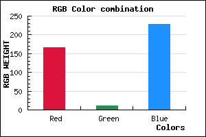 rgb background color #A60BE5 mixer