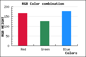 rgb background color #A67EB1 mixer