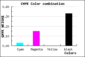 #A691AB color CMYK mixer