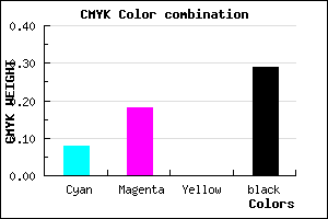 #A694B4 color CMYK mixer