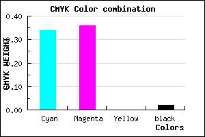 #A69FFA color CMYK mixer