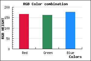 rgb background color #A6A2B0 mixer