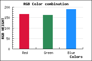 rgb background color #A6A2BE mixer