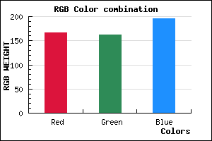 rgb background color #A6A2C4 mixer